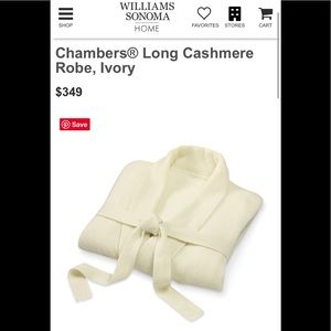 Long ivory cashmere robe
